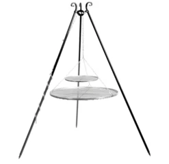 Cookking Driepoot Met Dubbel RVS Rooster 180 Cm