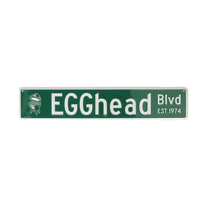 Big Green Egg Straatnaambord Egghead BLVD 3 Big Green Egg Straatnaambord Egghead BLVD