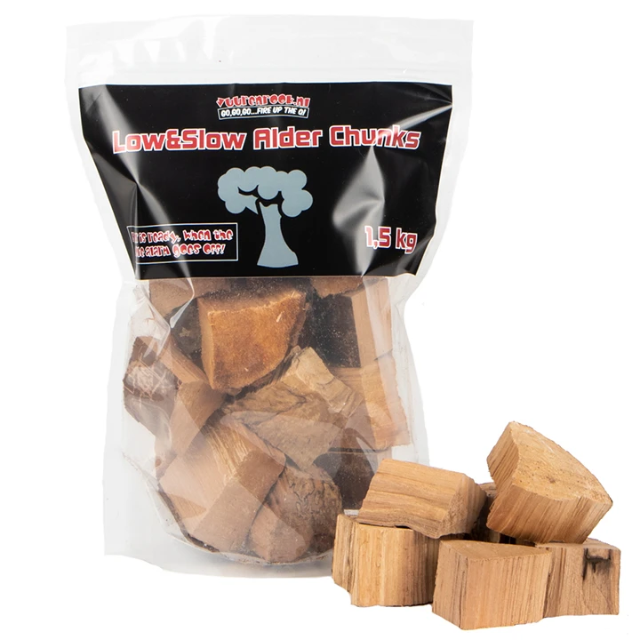Vuur&Rook Low&Slow Alder Chunks 1,5 Kg 3 Vuur&Rook Low&Slow Alder Chunks 1,5 Kg
