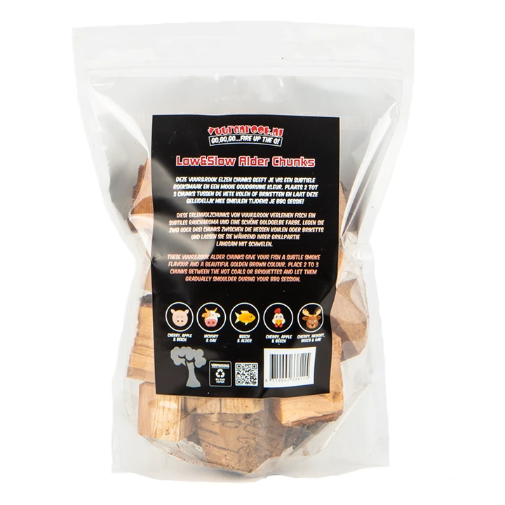 Vuur&Rook Low&Slow Alder Chunks 1,5 Kg 4 Vuur&Rook Low&Slow Alder Chunks 1,5 Kg - Afbeelding 2