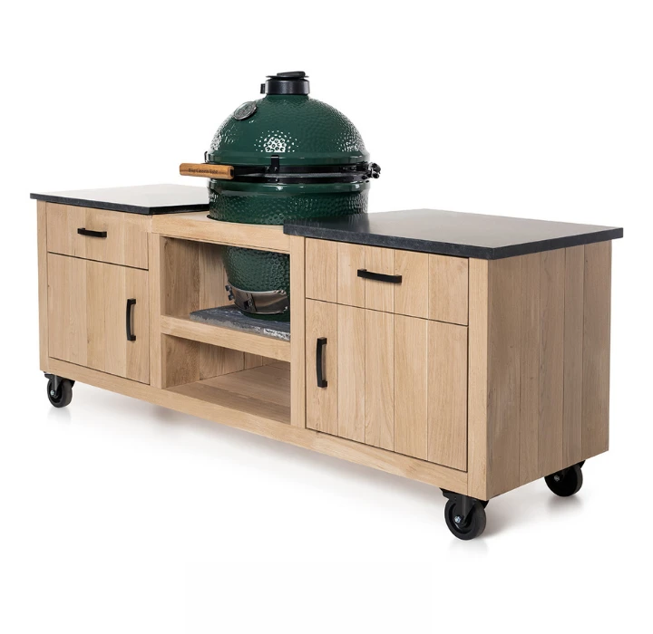 Eiken Tafel Classic Long IBig Green Egg Medium & Large 4 Eiken Tafel Classic Long IBig Green Egg Medium & Large - Afbeelding 2